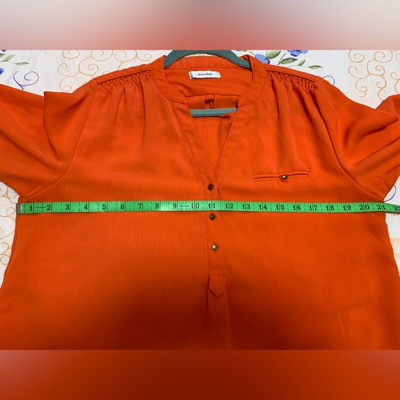 Orange long sleeve blouse from Mandee - Picture 9 of 16